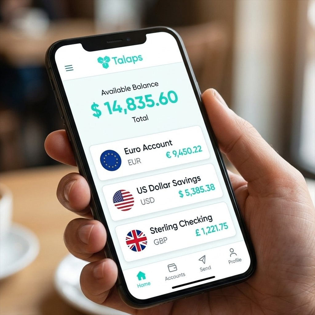 Talaps account views on mobile